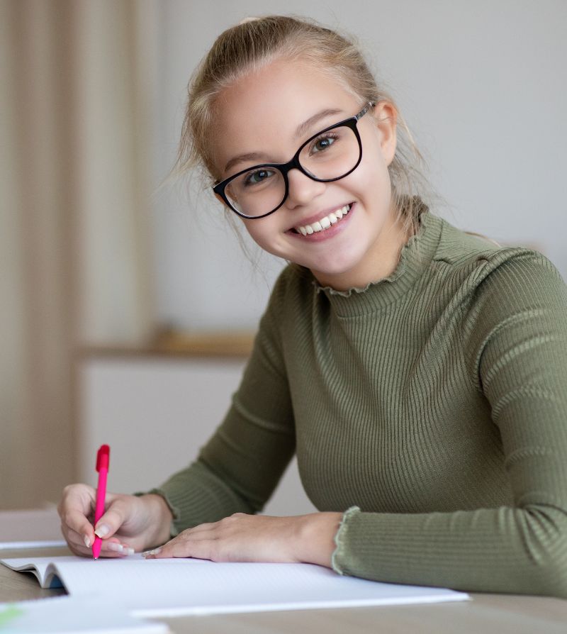 school-girl-writing